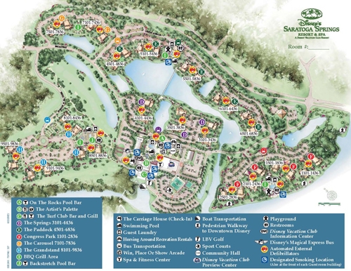 Disney's Saratoga Springs Resort and Spa Map