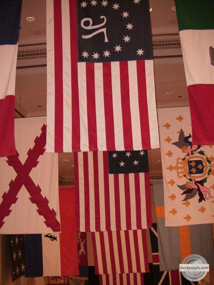 American Adventure flags - Epcot