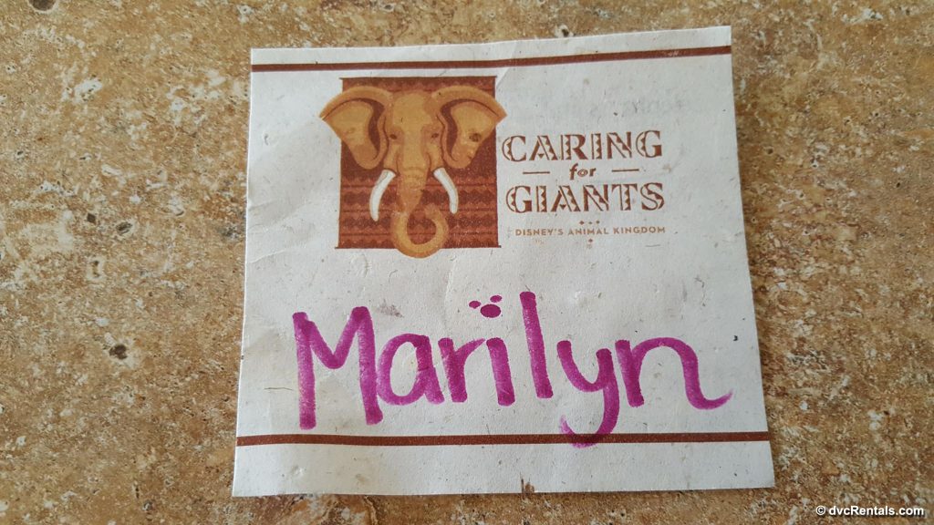 Nametag Made of Recycled Elephant Dung