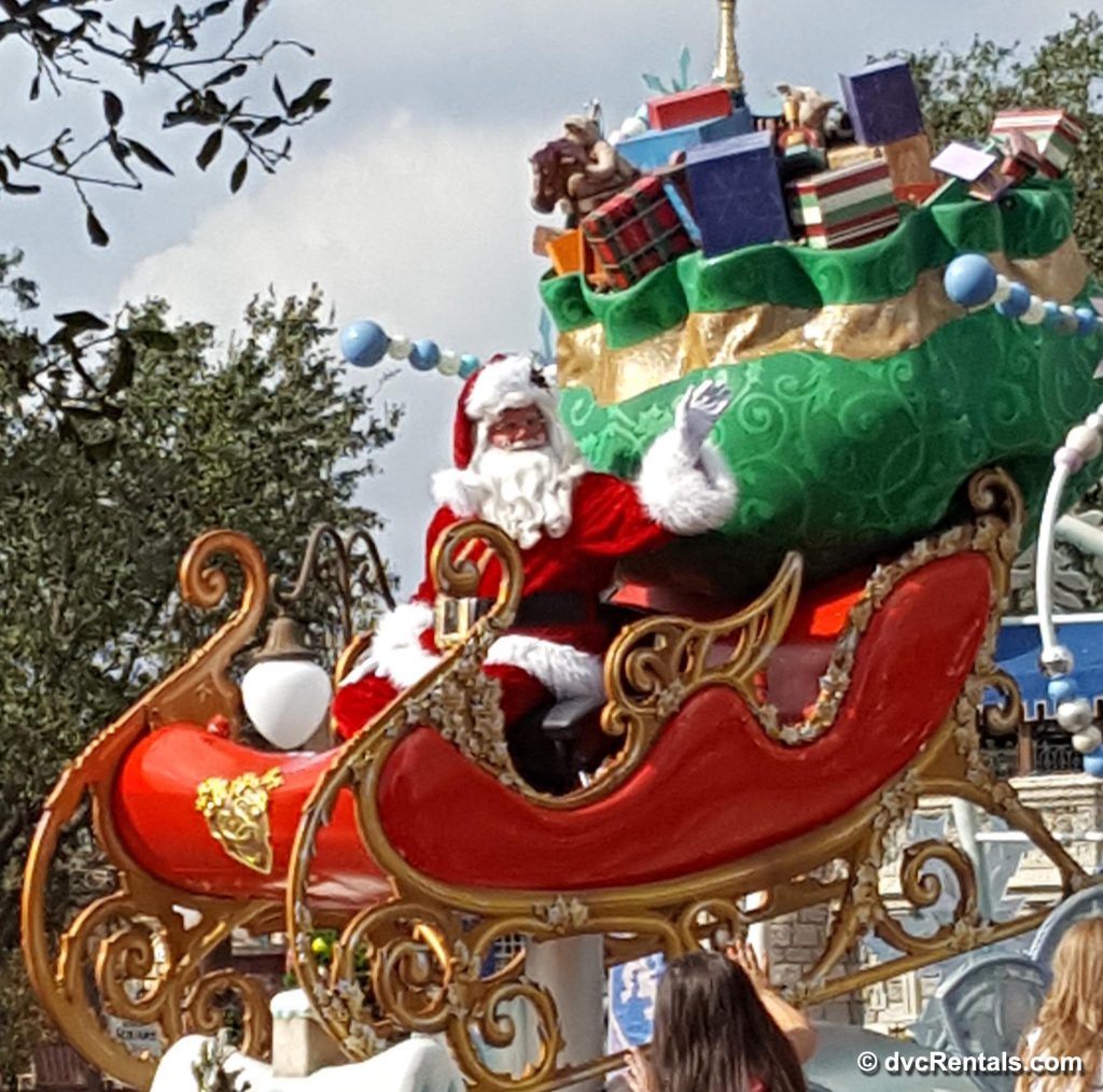 Santa at Disney Christmas Parade