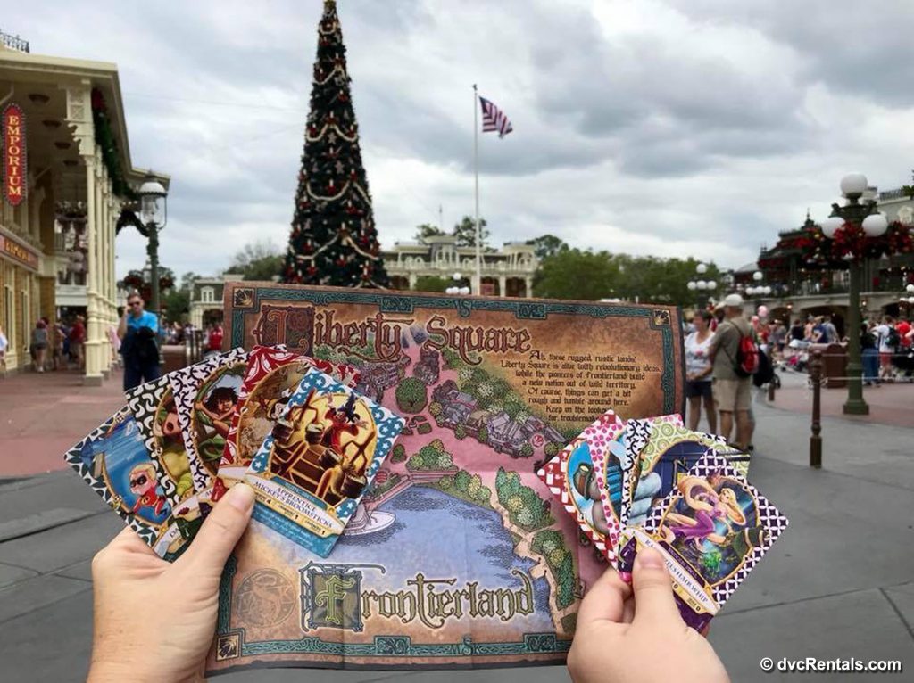 Map & cards of Sorcerers of the Magic Kingdom game. 