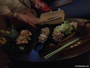 Food and drinks from Trader Sam’s Grog Grotto at the Polynesian