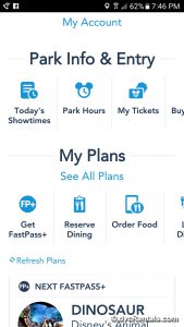 Booking with My Disney Experience App