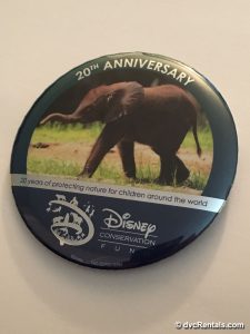 Button supporting the Disney Conservation Fund