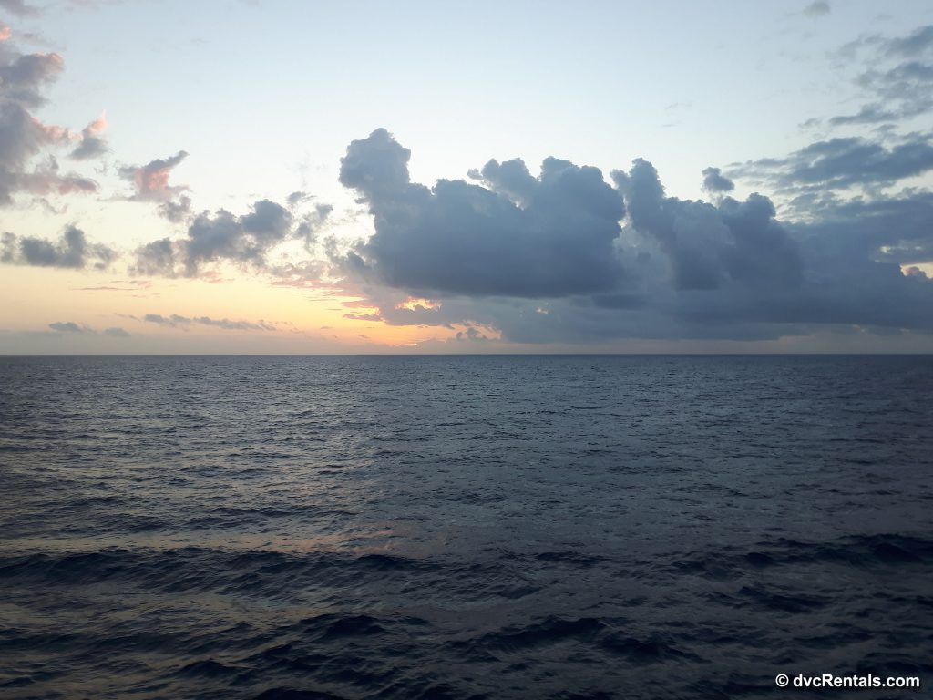 Sunrise as seen when sailing on the Disney Dream