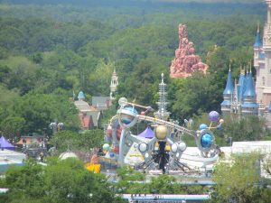 View of Disney’s Magic Kingdom from the Top of the World Lounge