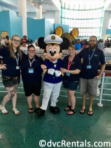 Team Members Lindsay, Chelsey, Stacy and Kevin with Captain Mickey Mouse