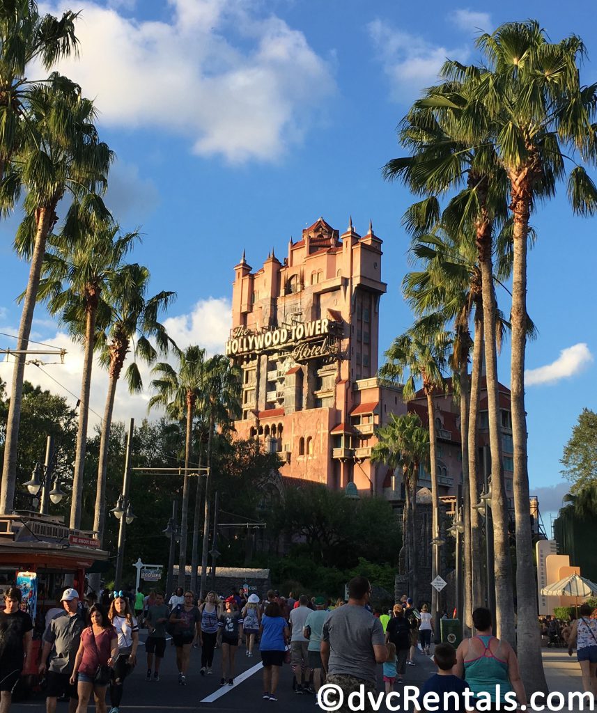 Exterior shot of the Tower of Terror