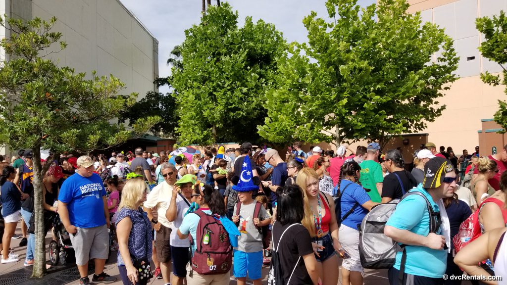 Queue of guests waiting to enter Toy Story Land