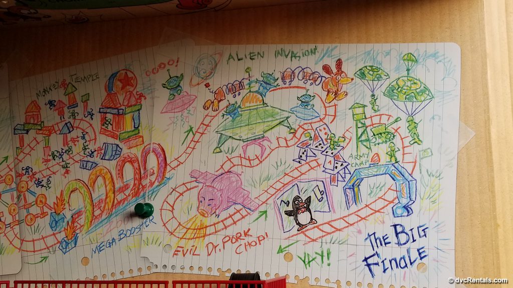 Andy’s Drawing of the Slinky Dog Dash coaster