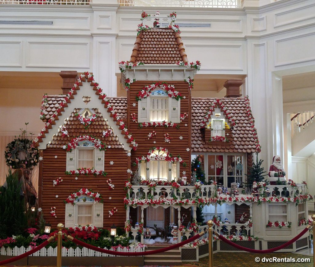 Gingerbread house in the lobby of the Disney’s Grand Floridian Resort & Spa