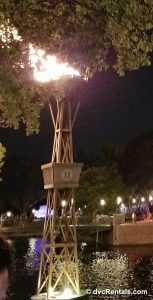 One of the torches around the World Showcase