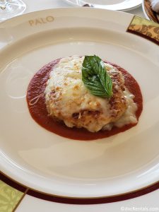 Parmesan-Crusts Chicken Breast – topped with a San Marzano Tomato Basil Sauce