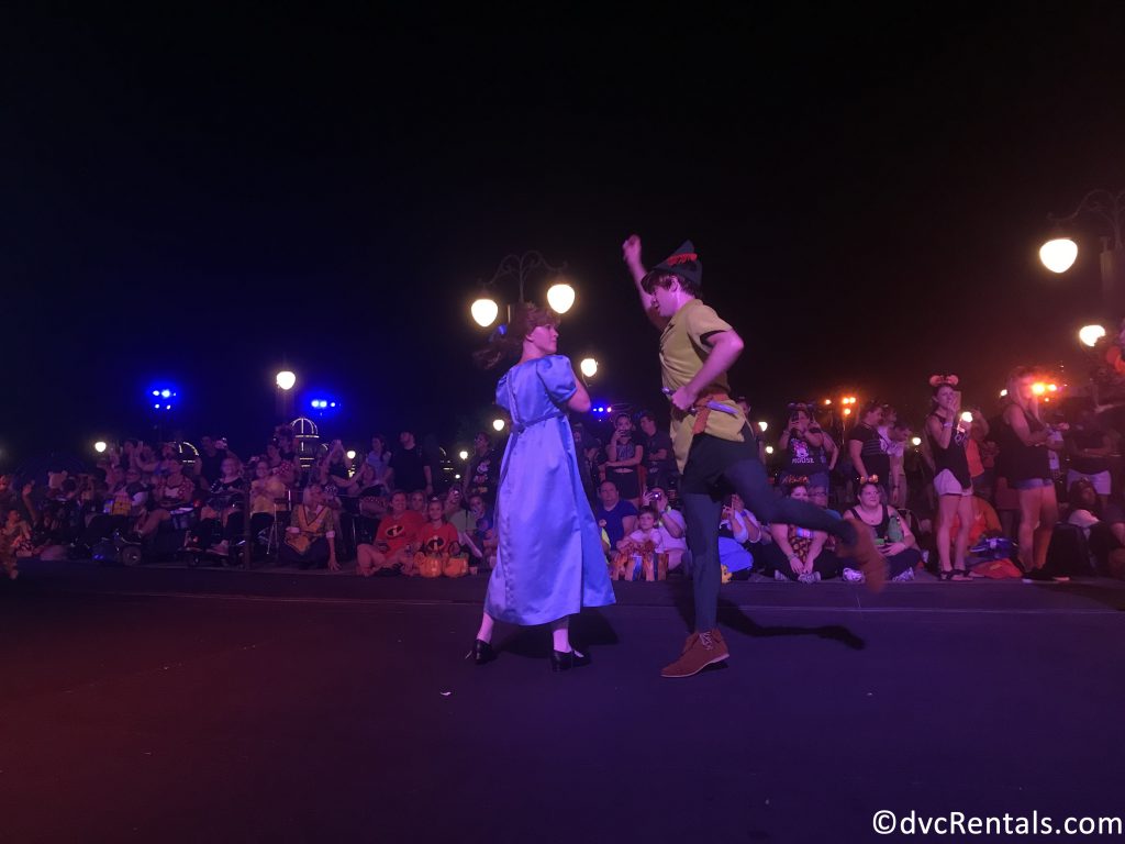 Peter Pan and Wendy in the Boo-to-You Parade