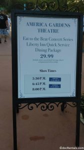 Food and Wine Eat to the Beat Concert sign
