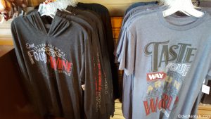 Food and Wine shirts available to purchase at the Festival Center