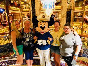 Team Members Melissa, Lindsay, Caiti and Debbie with Captain Mickey