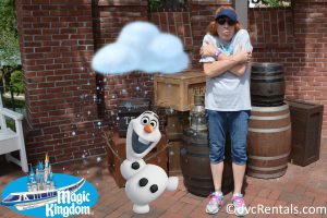 PhotoPass picture of Marilyn at Magic Kingdom in a Magic Shot with Olaf