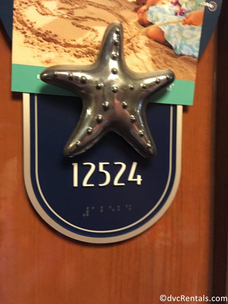 Room number on the Disney Dream with a Starfish – Concierge Leve