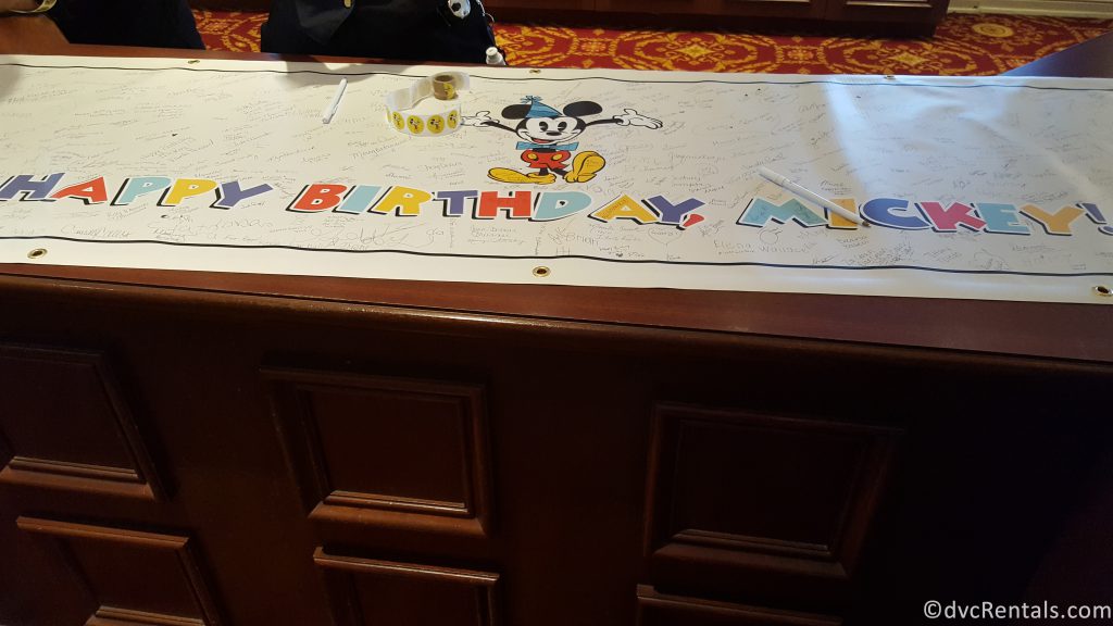 giant birthday card for Mickey Mouse