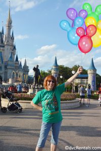 PhotoPass picture with balloons added in