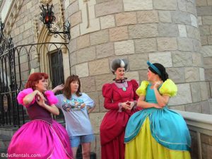 Cinderella’s Step Sisters Meet and Greet area behind the castle