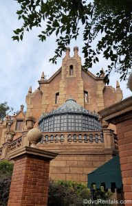 exterior shot of the Haunted Mansion