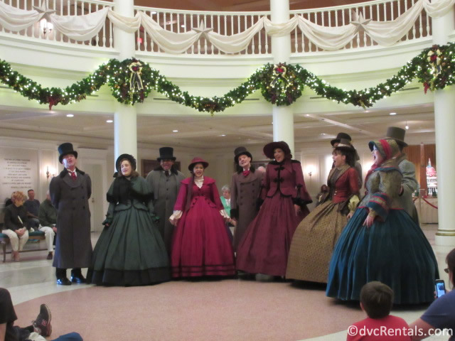 Voices of Liberty performing inside the American Pavilion at Epcot