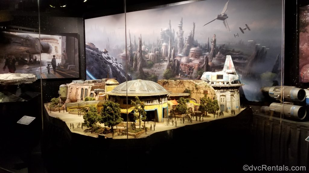 model of part of the layout for Star Wars: Galaxy's Edge