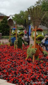 Huey, Dewey, and Louis topiaries at Epcot’s International Flower and Garden Festival 2019