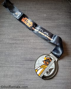 medal from the 2018 Star Wars Half Marathon Virtual Race