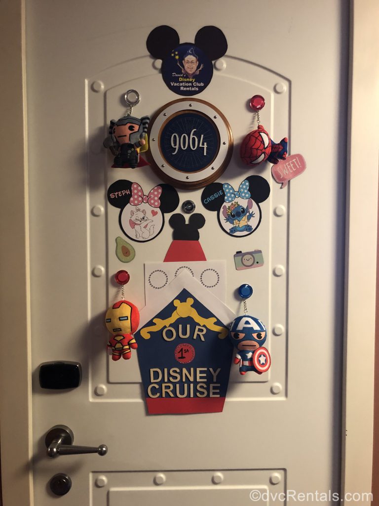Door decorations on the Disney Dream