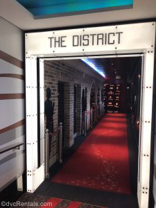 The District area on the Disney Dream