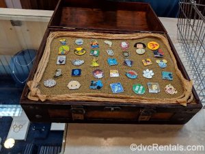 treasure chest shaped pin board from Conch Flats at Disney’s Old Key West