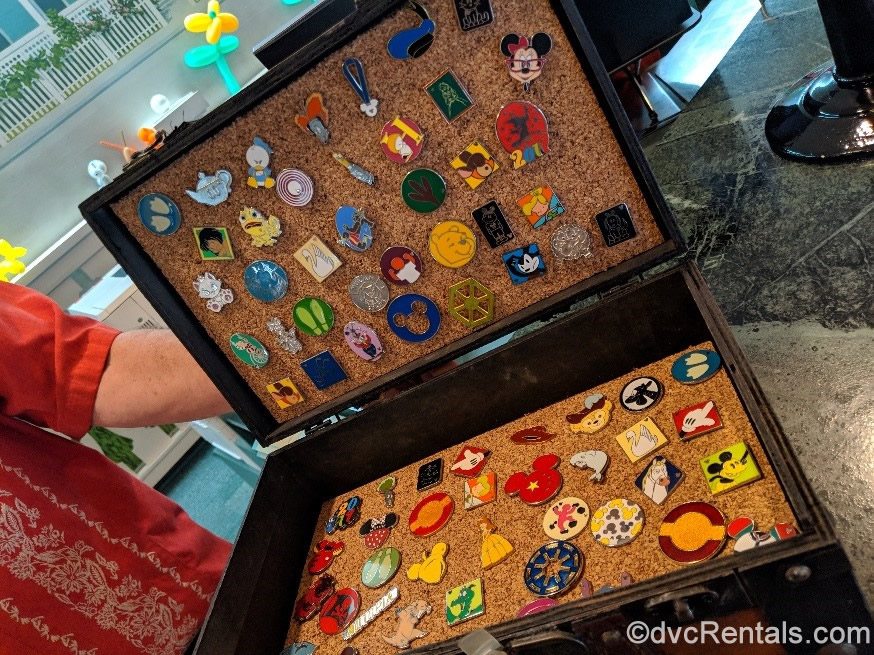 suitcase shaped pin board at Disney’s Old Key West