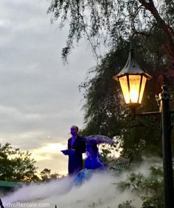 Haunted Mansion characters dressed up for the Mickey’s Not So Scary Halloween Party