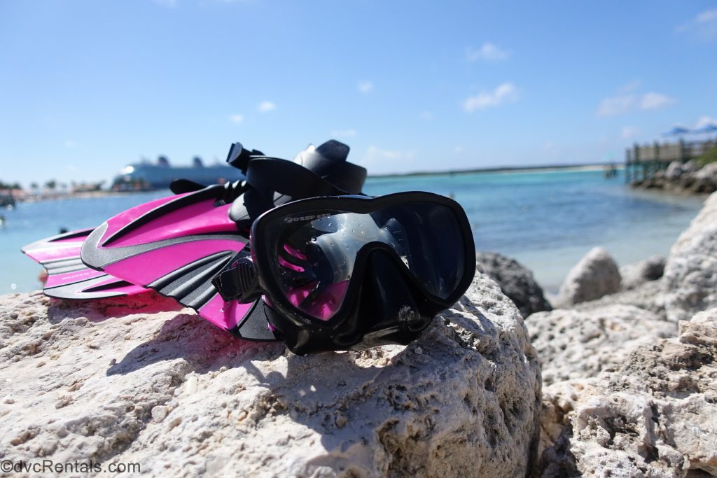 snorkel gear at Castaway Cay