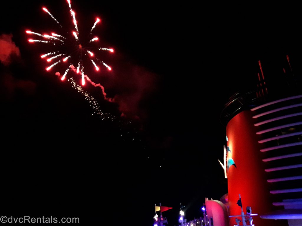 Fireworks from the Disney Dream