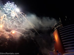 Fireworks from the Disney Dream