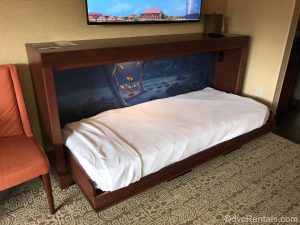 pull down bunk-size bed in a Polynesian Studio