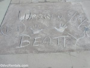 handprints and footprints of stars outside the Chinese Theater at Disney’s Hollywood Studios