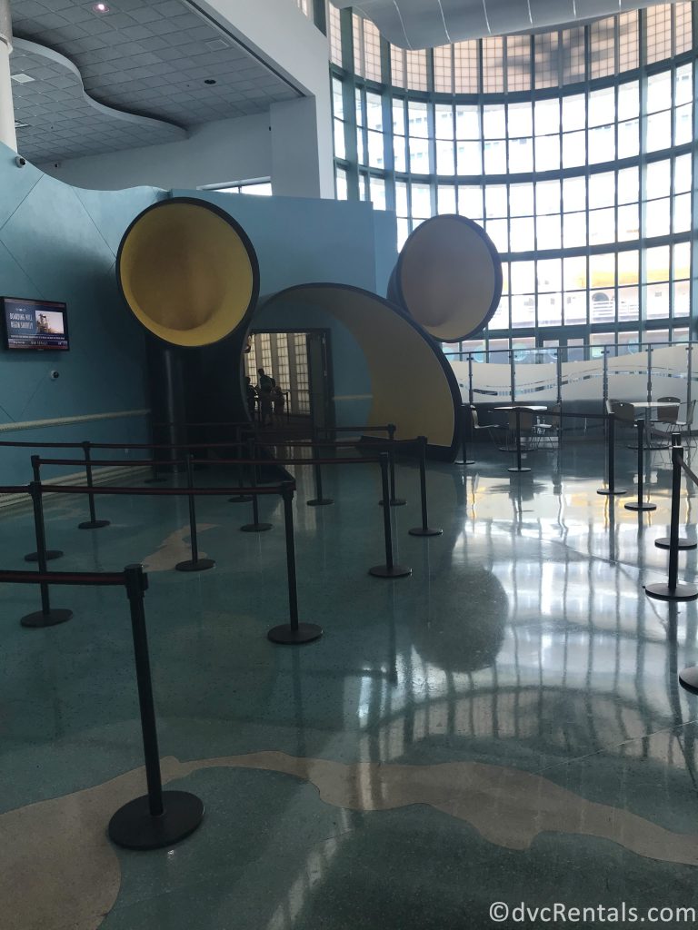 Mickey Ear arches at the Port Canaveral terminal