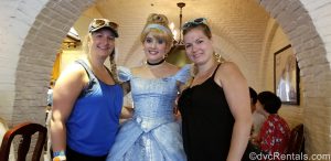 Team Members Cassie and Stephanie H. at Akershus Restaurant in Epcot
