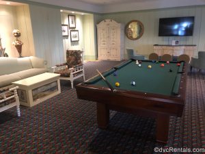 pool table in the Drawing Room