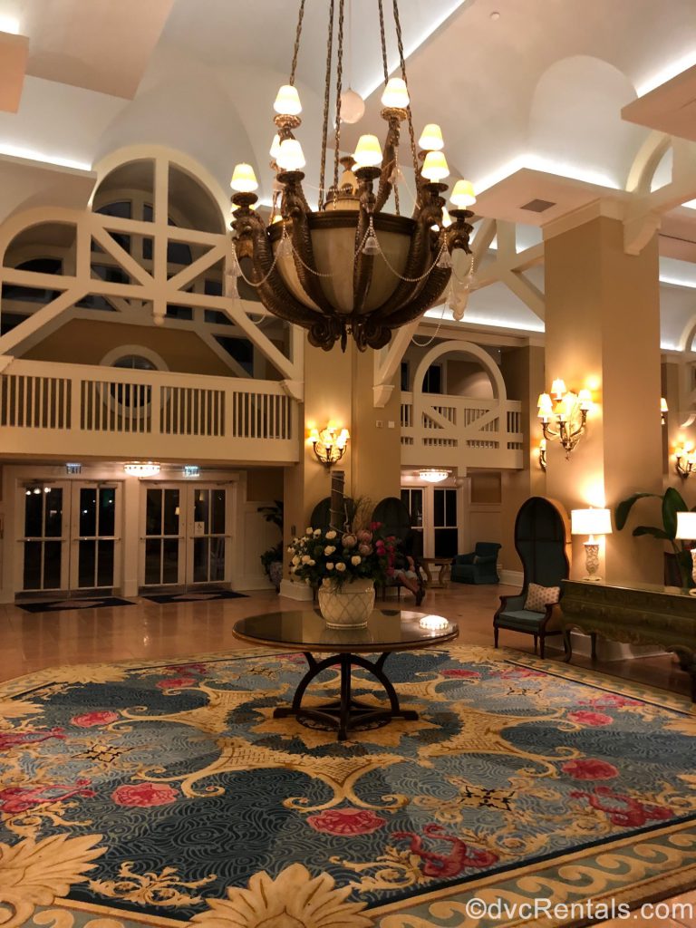 lobby of Disney Beach Club Resort