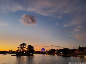 Epcot geosphere at night