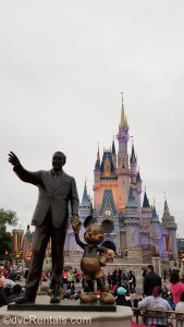 Mickey and Walt Disney’s Partners statue at the Magic Kingdom