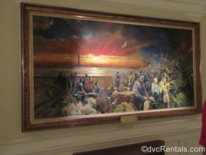 painting inside the American Pavilion at Epcot