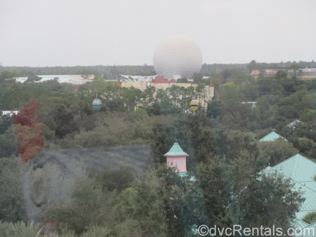 Aerial view of Epcot