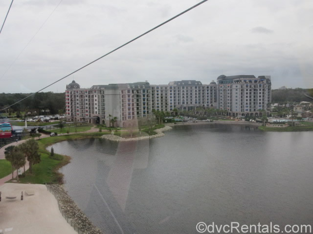 Disney’s Riviera Resort as seen from a gondola